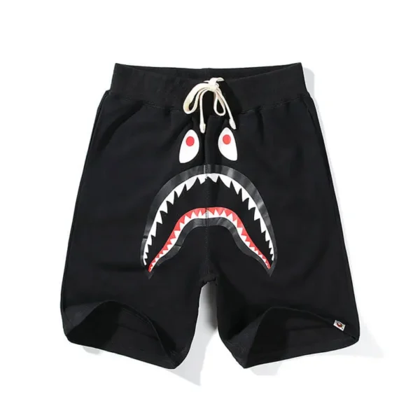 A Bathing Ape Black Bape Shark Shorts