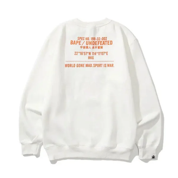 White Bape X Undefeated World Gone Mad Sport is War Sweater