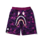 Camouflage Purple Bape Shark Shorts