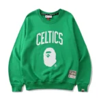 Fleece Letter Bape X NBA Celtics Sweatshirt
