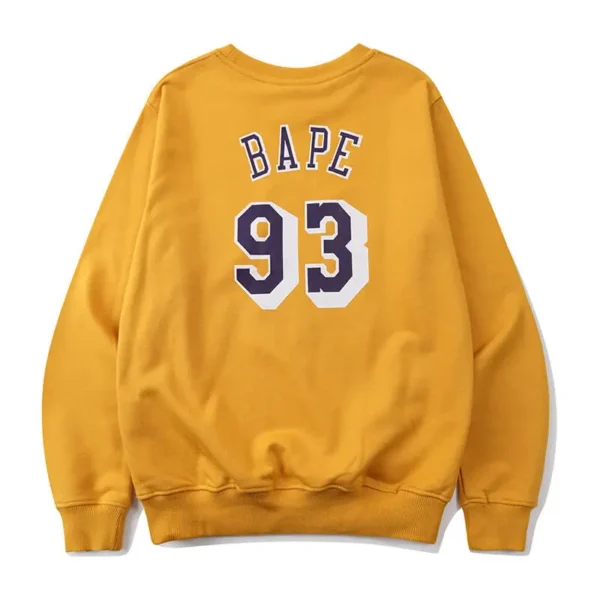 Yellow-Bape-x-NBA-Lakers-Sweatshirt-back