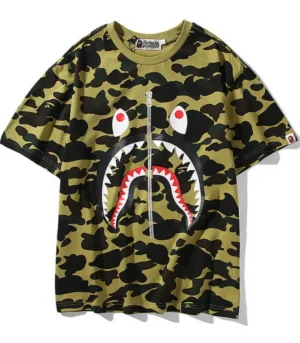 Zipper-Camo-Bape-Shark-Shirt